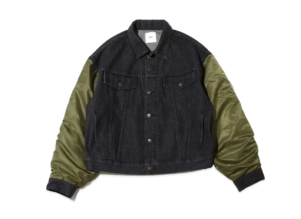 atmos pink MA-1 Denim Jacket "Black"