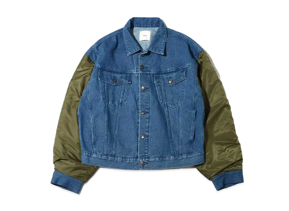 atmos pink MA-1 Denim Jacket "Blue"