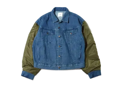 atmos pink MA-1 Denim Jacket "Blue"