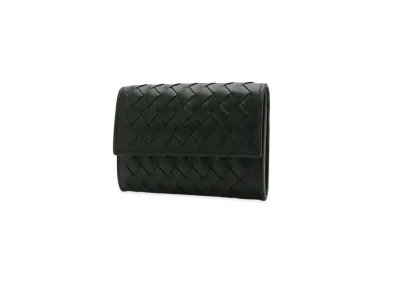 Bottega Veneta Intrecciato Calfskin Long Button Wallet "Black"