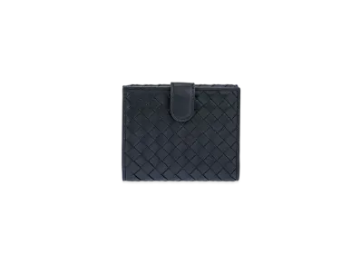 Bottega Veneta Intrecciato Lambskin Button Wallet "Tourmaline"