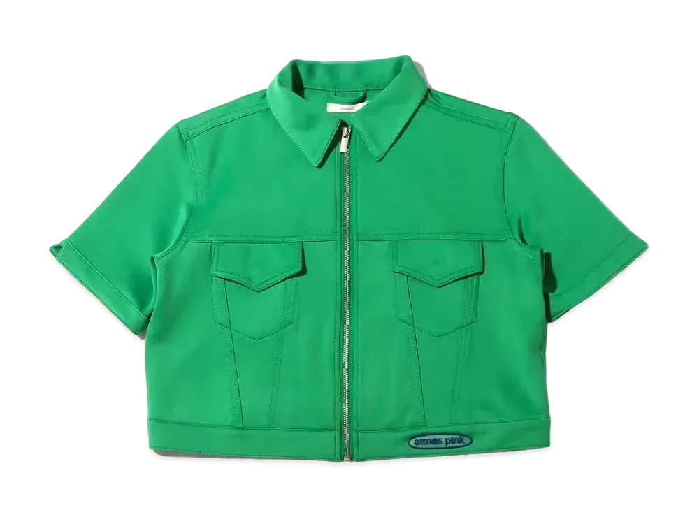 atmos pink Silicone Patch Cardboard Tops "Green"