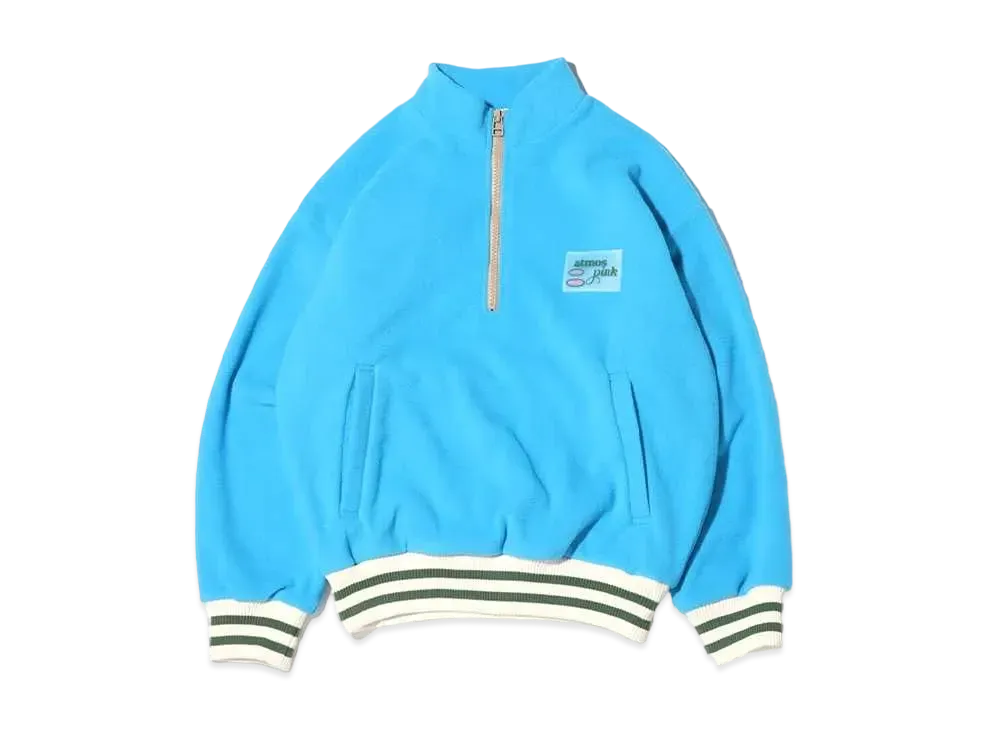 atmos pink Half-Zip Fleece Jacket "Blue"
