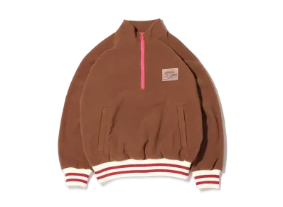atmos pink Half-Zip Fleece Jacket "Brown"