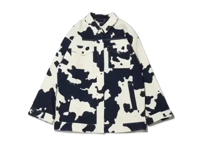 atmos pink Cow Print Twill Jacket "Navy"