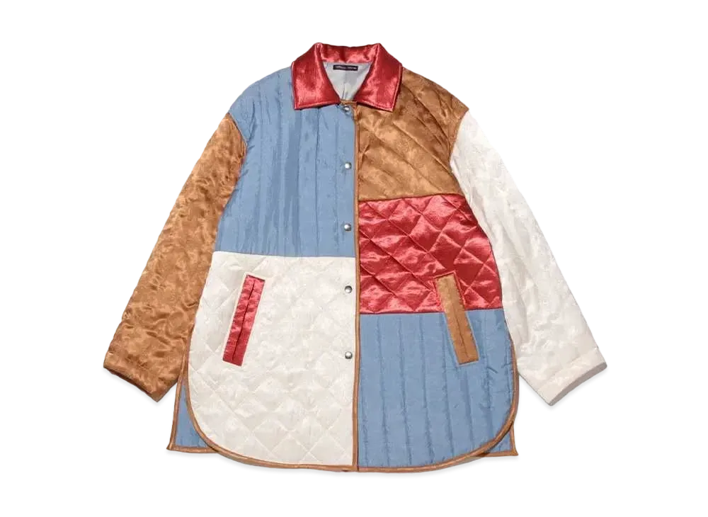 atmos pink x Riehata Patchwork Quilted Coat "Whitemix"