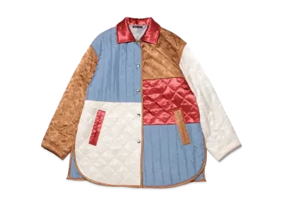 atmos pink x Riehata Patchwork Quilted Coat "Whitemix"