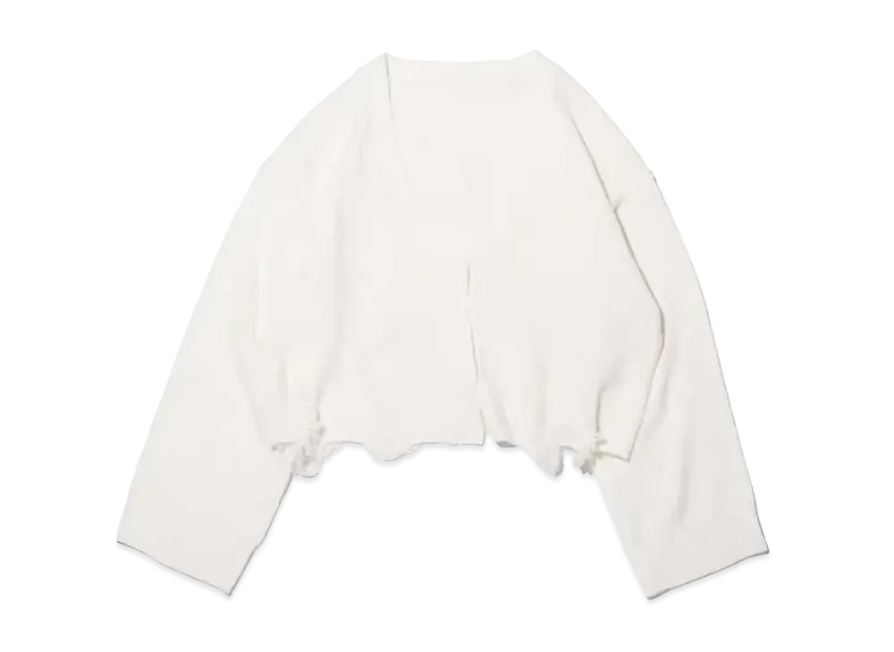 atmos pink Damage Knit Cardigan "White"