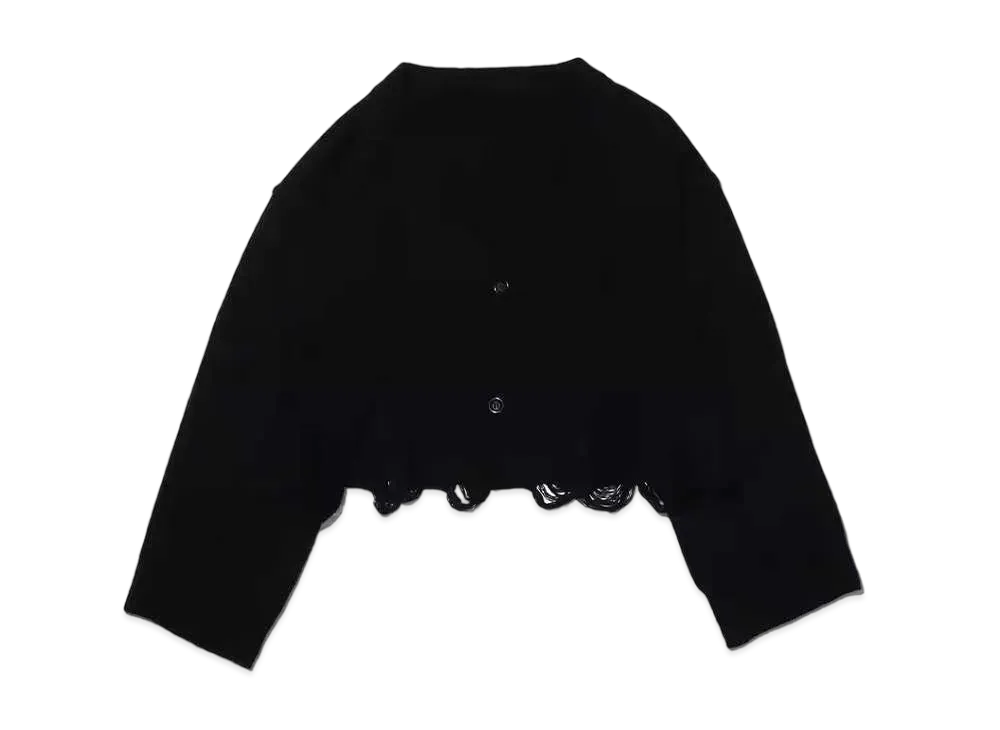 atmos pink Damage Knit Cardigan "Black"