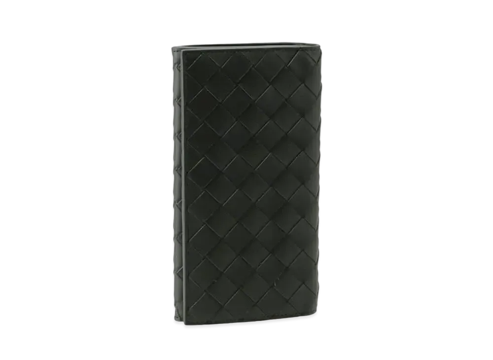 Bottega Veneta Intrecciato Calfskin Long Wallet "Dark Green"