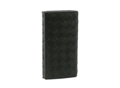 Bottega Veneta Intrecciato Calfskin Long Wallet "Dark Green"