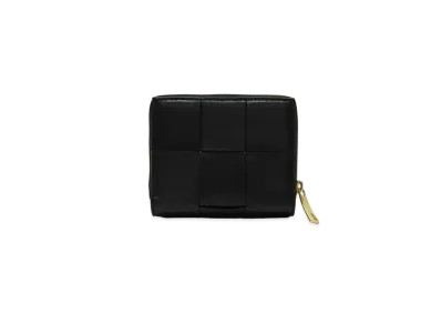 Bottega Veneta Intrecciato Calfskin Cassette Bifold Wallet "Black"