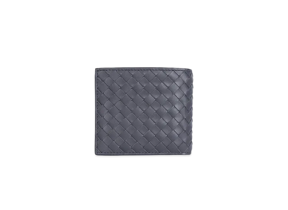 Bottega Veneta Intrecciato Calfskin Bi-fold Wallet "Ardoise"