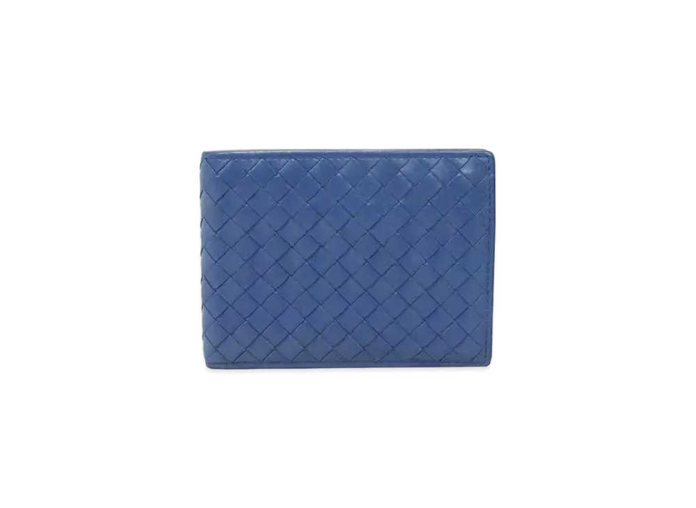Bottega Veneta Intrecciato Calfskin Bi-fold Wallet "Peacock"