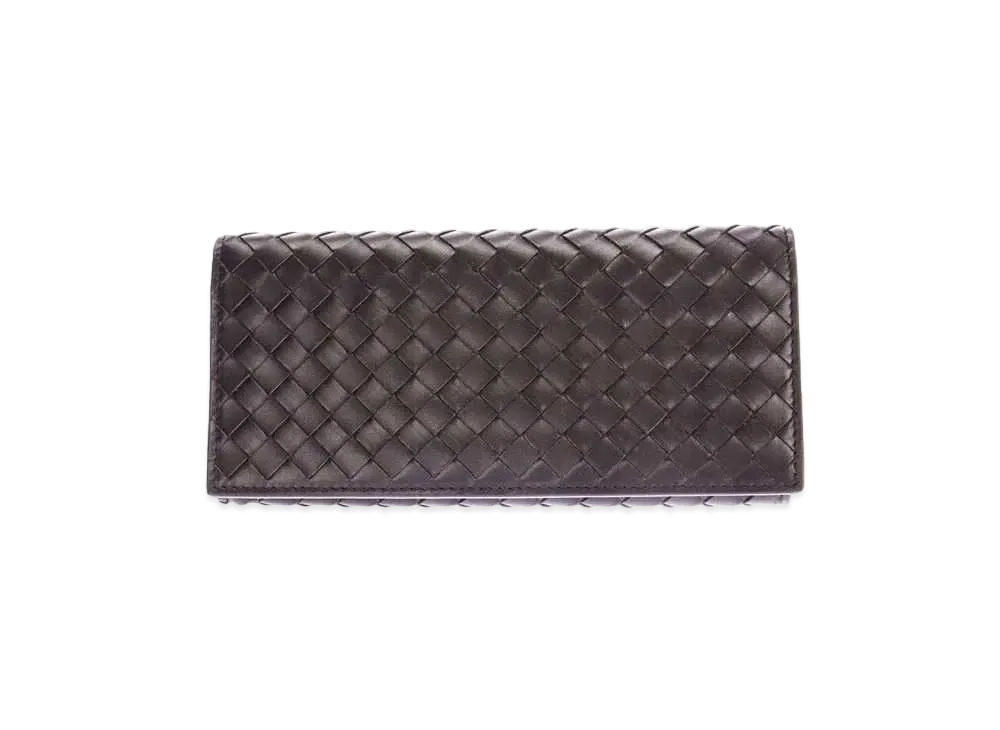 Bottega Veneta Intrecciato Continental Calfskin Bi-fold Wallet "Espresso"