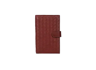 Bottega Veneta Intrecciato Lambskin Nappa Bi-fold Medium Wallet "Bordeaux"