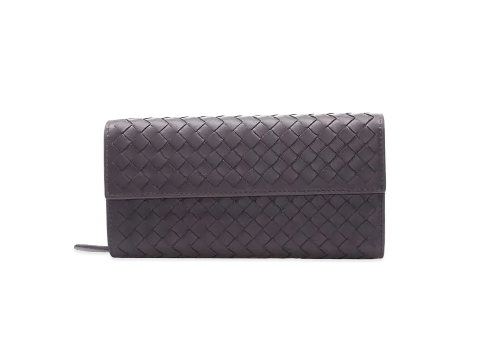 Bottega Veneta Intrecciato Lambskin Nappa Continebtal Wallet "Quetsch"