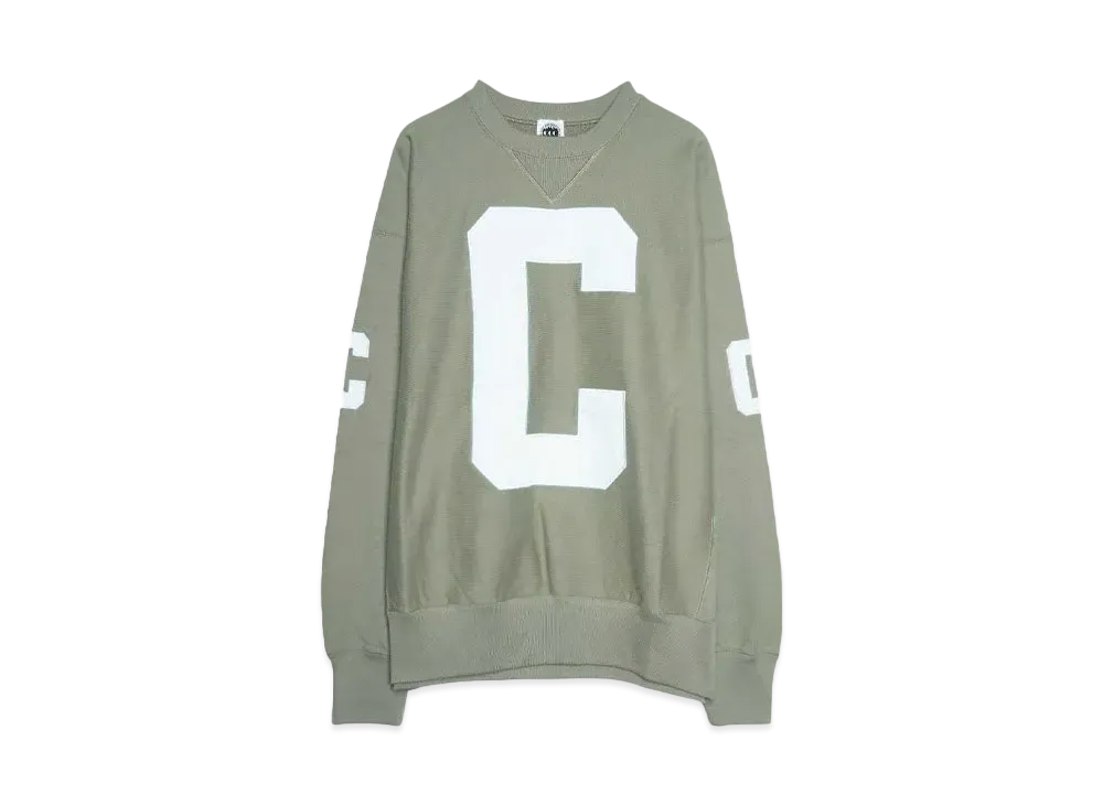 CITY COUNTRY CITY APPLIQUE LOGO COTTON SWEATSHIRT CCC "OLIVE"