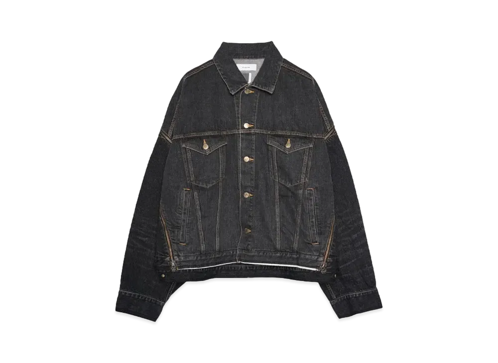 FACETASM ZIPPER DENIM JACKET "BLACK"