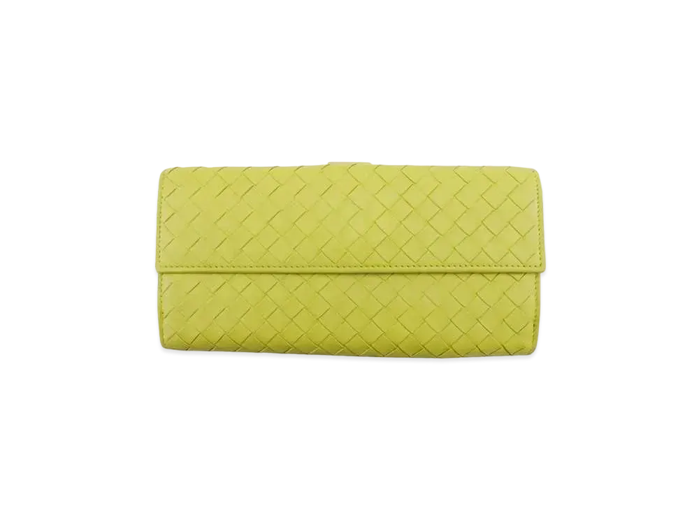Bottega Veneta Intrecciato Lambskin Nappa Continebtal Wallet "Kiwi"