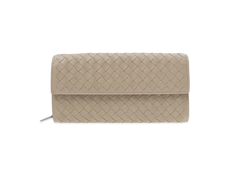 Bottega Veneta Intrecciato Lambskin Nappa Continebtal Wallet "Fume"