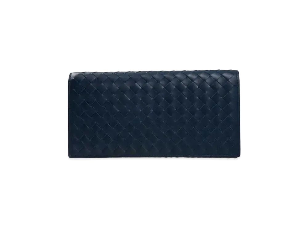 Bottega Veneta Intrecciato Calfskin Bi-fold Wallet "Pacific"