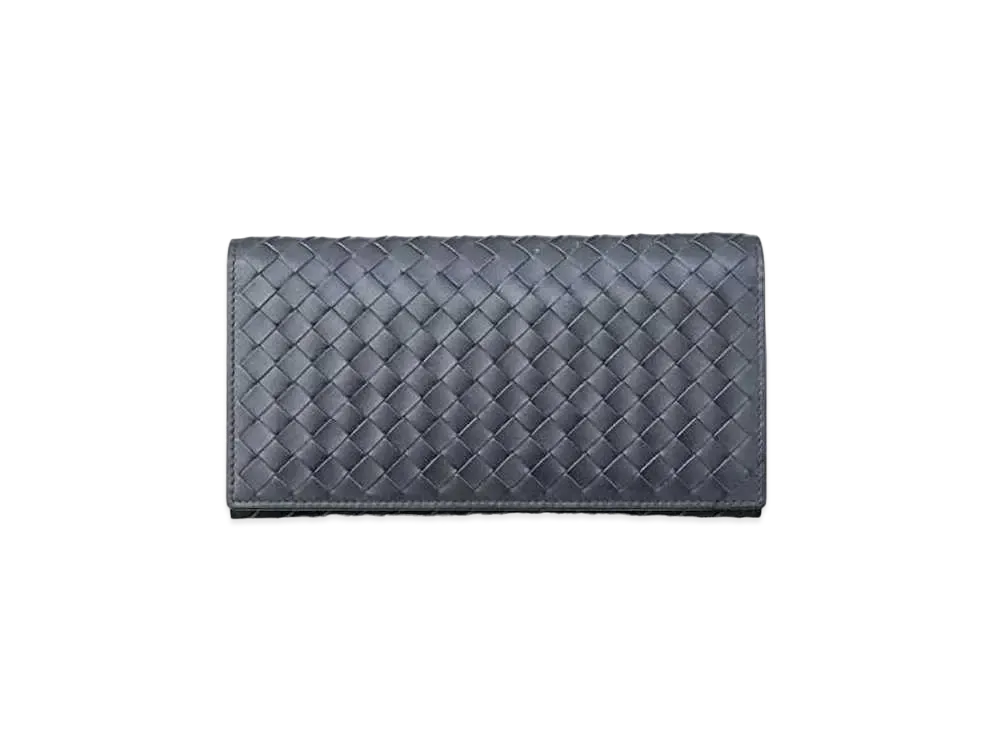 Bottega Veneta Intrecciato Calfskin Bi-fold Wallet "Ardoise"