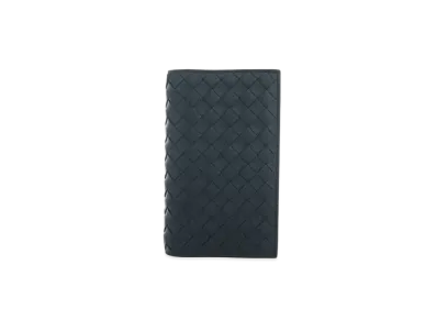 Bottega Veneta Intrecciato Lambskin Card Case "Oil Blue"