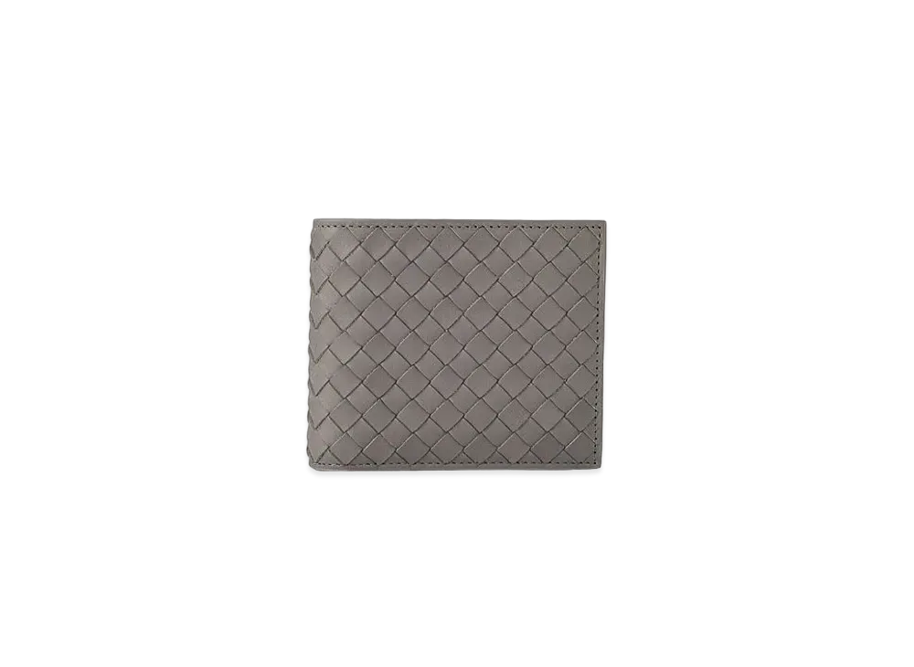 Bottega Veneta Intrecciato Calfskin Bi-fold Wallet "Dark Cement"