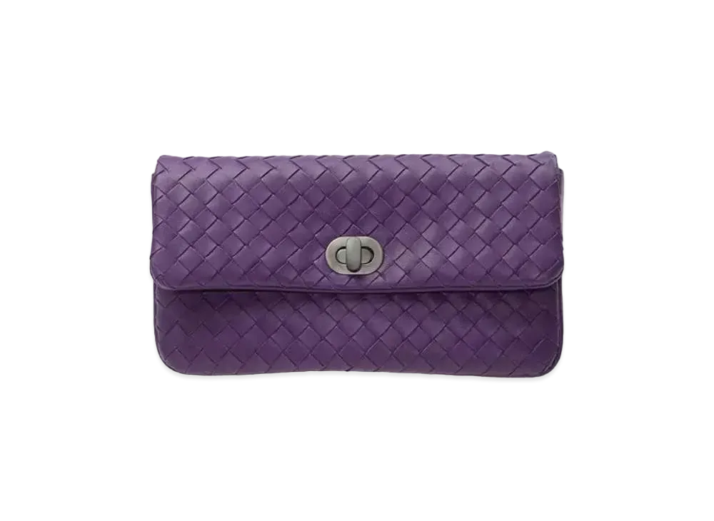 Bottega Veneta Intrecciato Lambskin Clutch Bag "Monalisa"