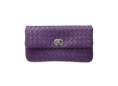 Bottega Veneta Intrecciato Lambskin Clutch Bag "Monalisa"