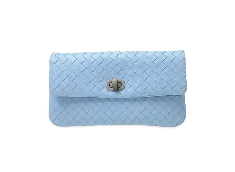 Bottega Veneta Intrecciato Lambskin Clutch Bag "Ciel"