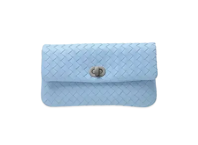 Bottega Veneta Intrecciato Lambskin Clutch Bag "Ciel"