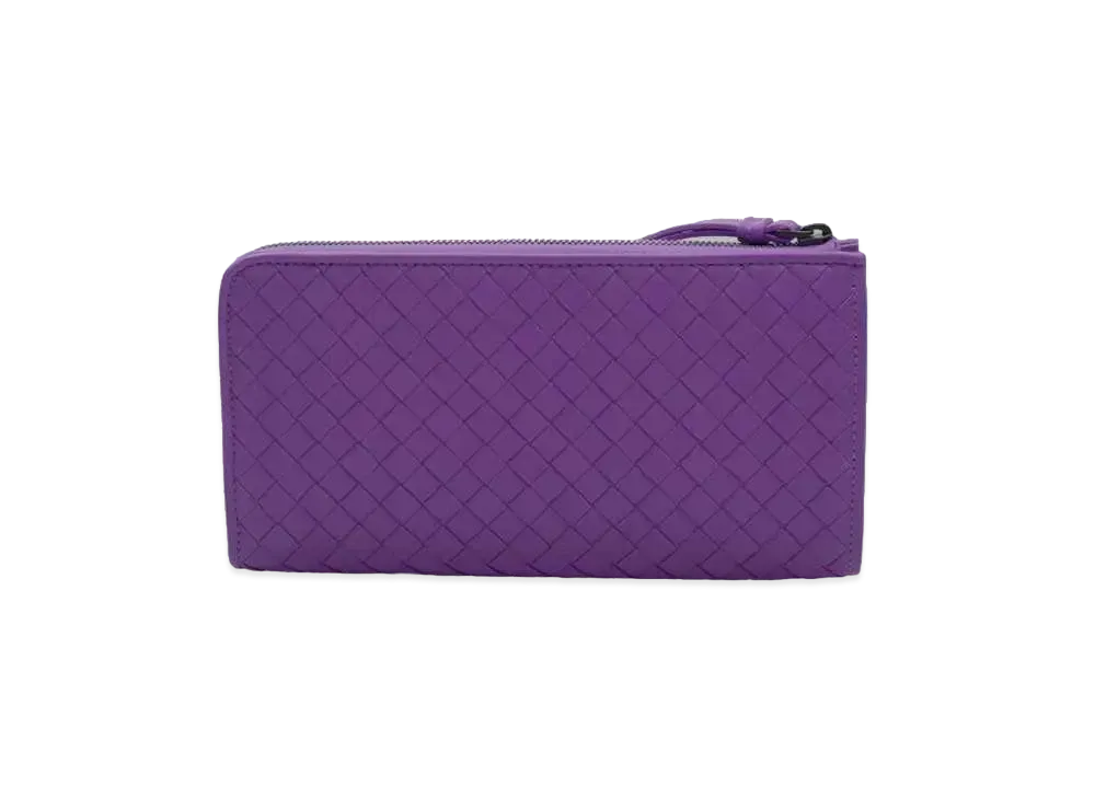 Bottega Veneta Intrecciato Lambskin Long Zipper Wallet "Monalisa"