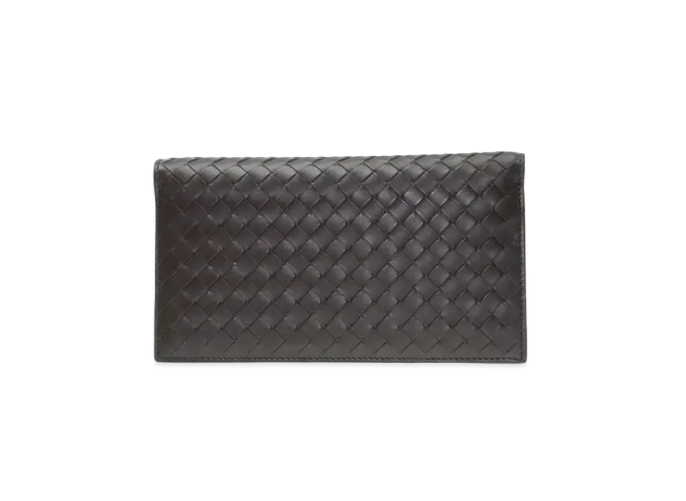 Bottega Veneta Intrecciato Calfskin Bi-fold Wallet "Ardoise"
