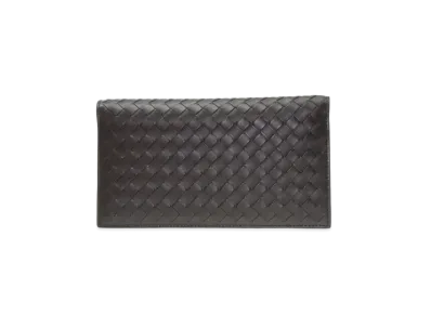 Bottega Veneta Intrecciato Calfskin Bi-fold Wallet "Ardoise"