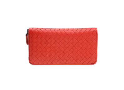 Bottega Veneta Intrecciato Lambskin Zip Around Wallet "Vesuvio"