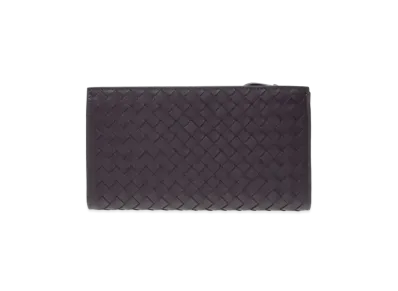 Bottega Veneta Intrecciato Lambskin Long Zipper Button Wallet "Quetsch"