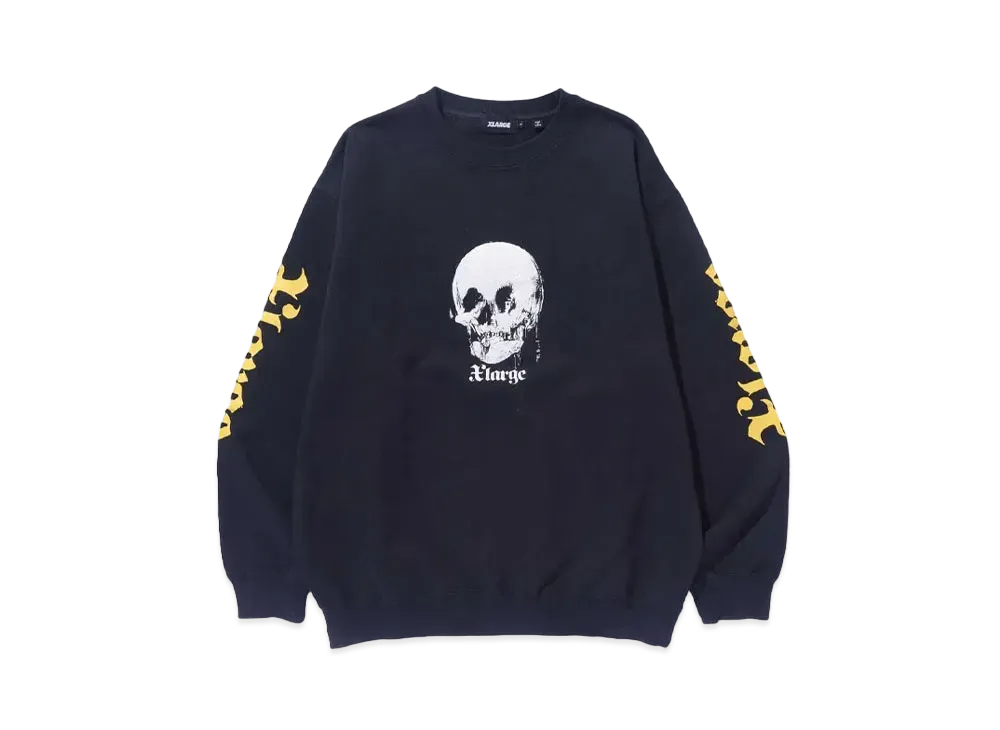 XLARGE SKULL LADY CREWNECK SWEATSHIRT "BLACK"