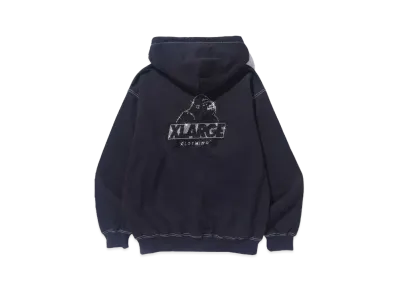 XLARGE RHINESTONE OG ZIP HOODED SWEATSHIRT "BLACK"