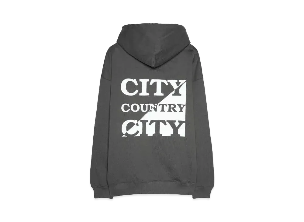 CITY COUNTRY CITY ZIP UP COTTON HOODIE "C GRAY"