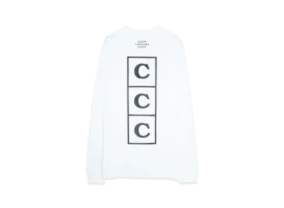 CITY COUNTRY CITY EMBROIDERED LOGO COTTON L/S T-SHIRT CCC "WHITE"