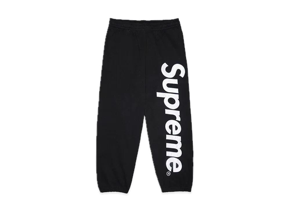 Supreme Satin Applique Sweatpant "Black" (24FW)