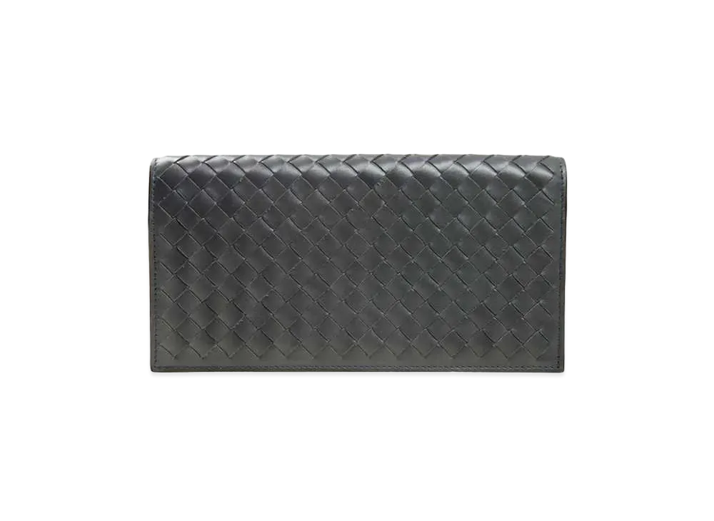 Bottega Veneta Intrecciato Calfskin Bi-fold Wallet "New Light Grey"