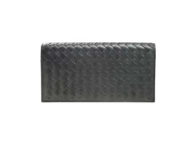 Bottega Veneta Intrecciato Calfskin Bi-fold Wallet "New Light Grey"