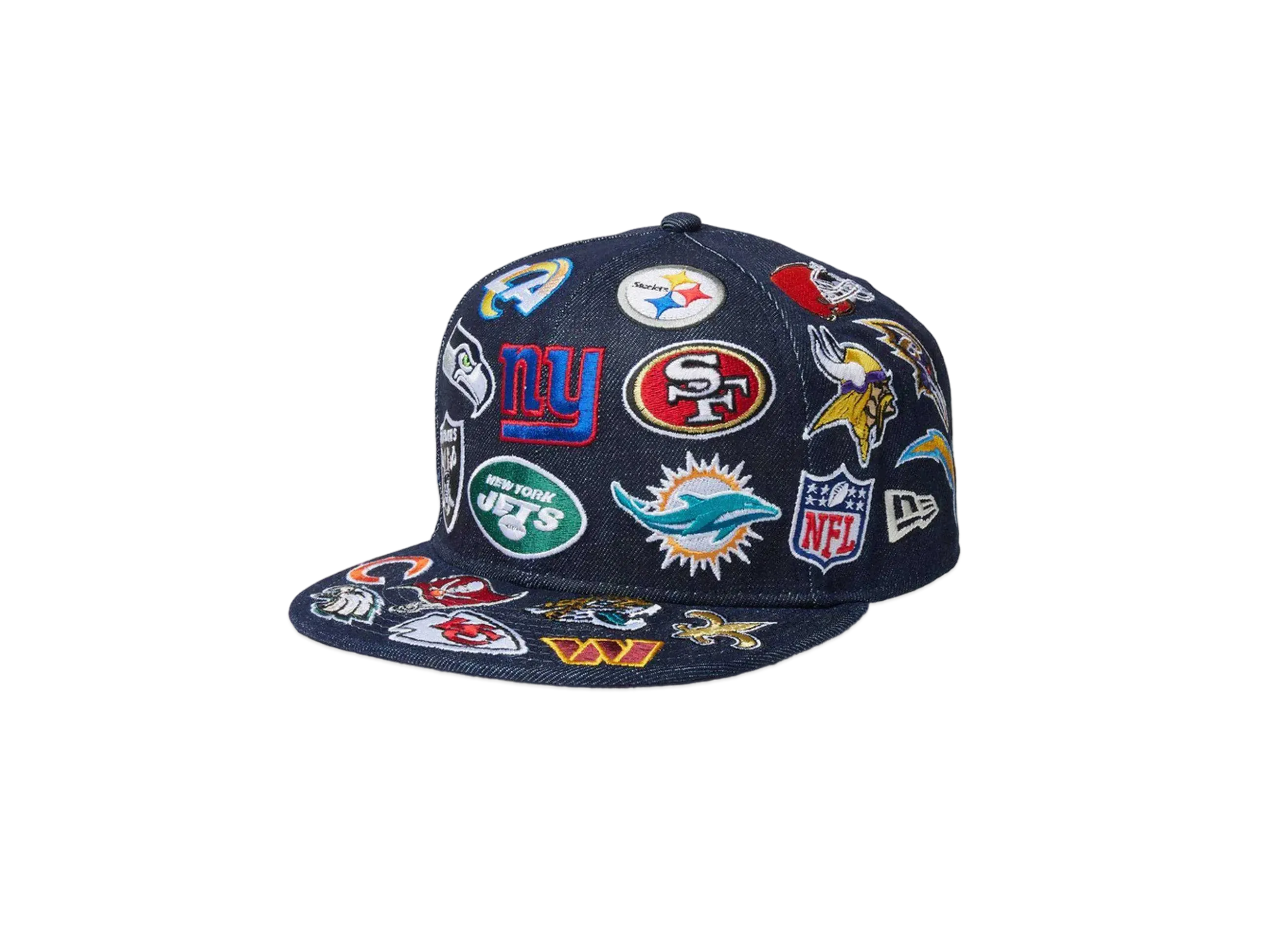 NEW ERA 9Fifty Team Logo Allover NFL "Indigo Denim"