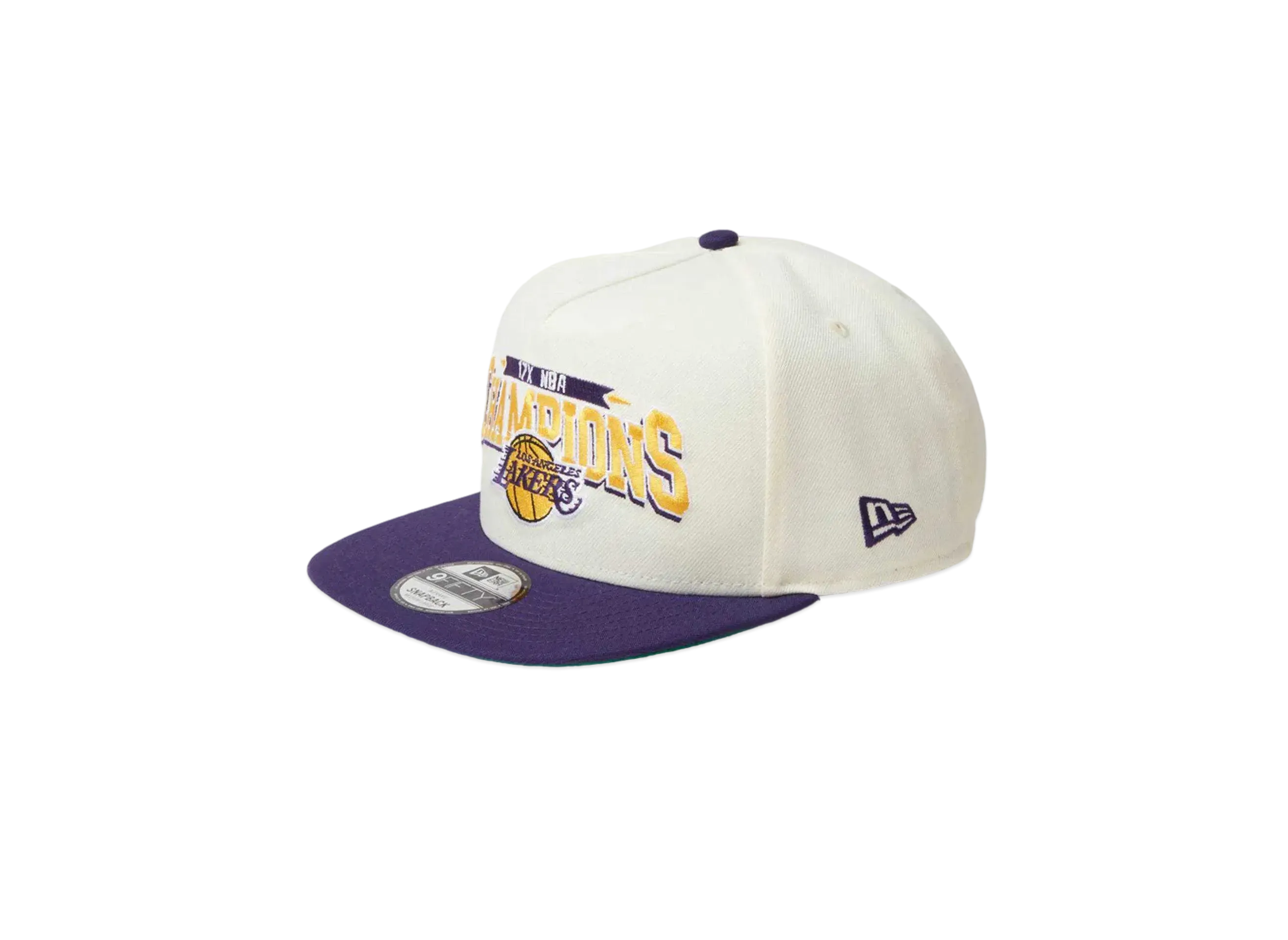 NEW ERA 9Fifty A-Frame NBA Champions Los Angeles Lakers Purple Visor "Chrome"