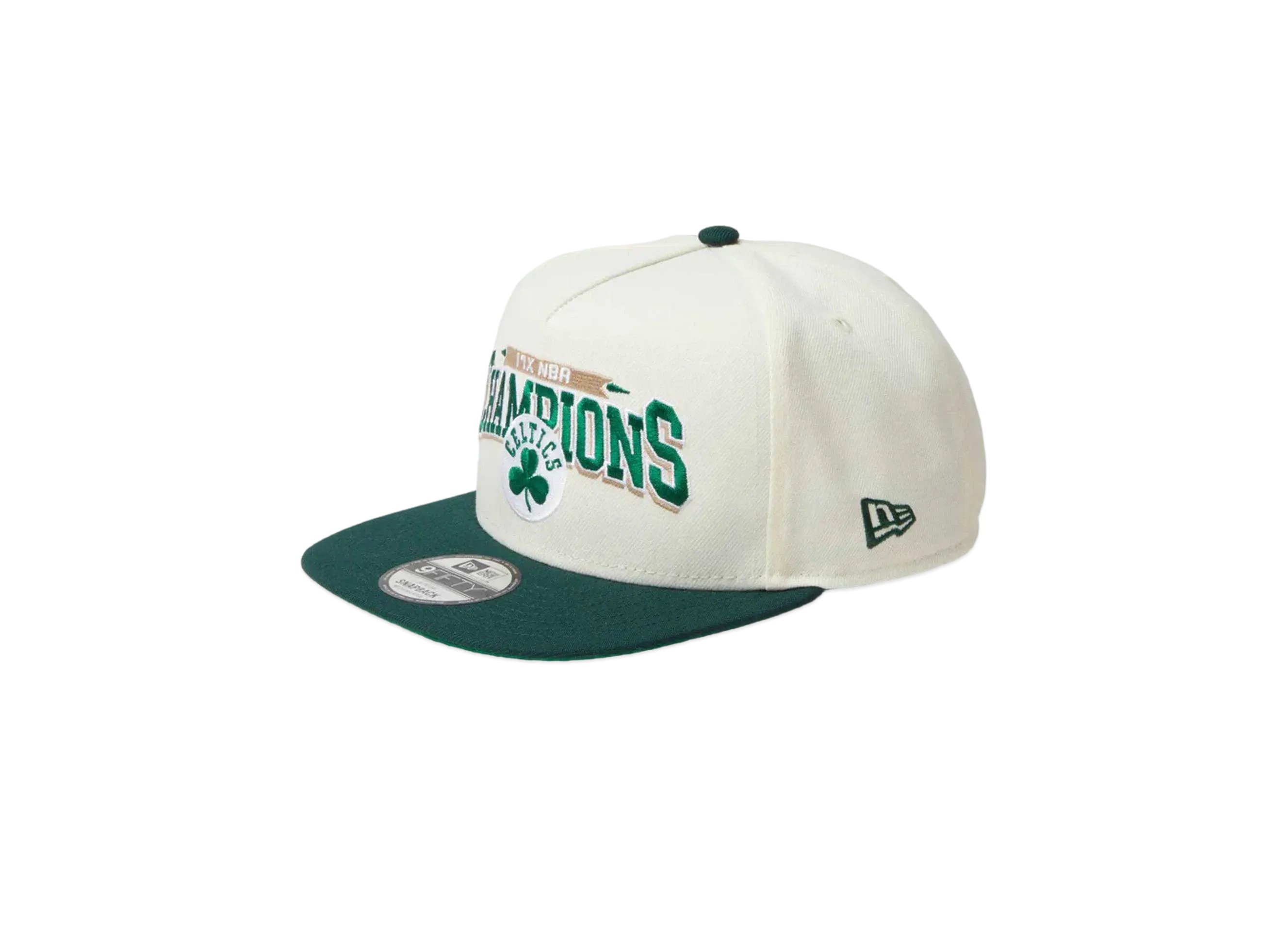 NEW ERA 9Fifty A-Frame NBA Champions Boston Celtics Dark Green Visor "Chrome"