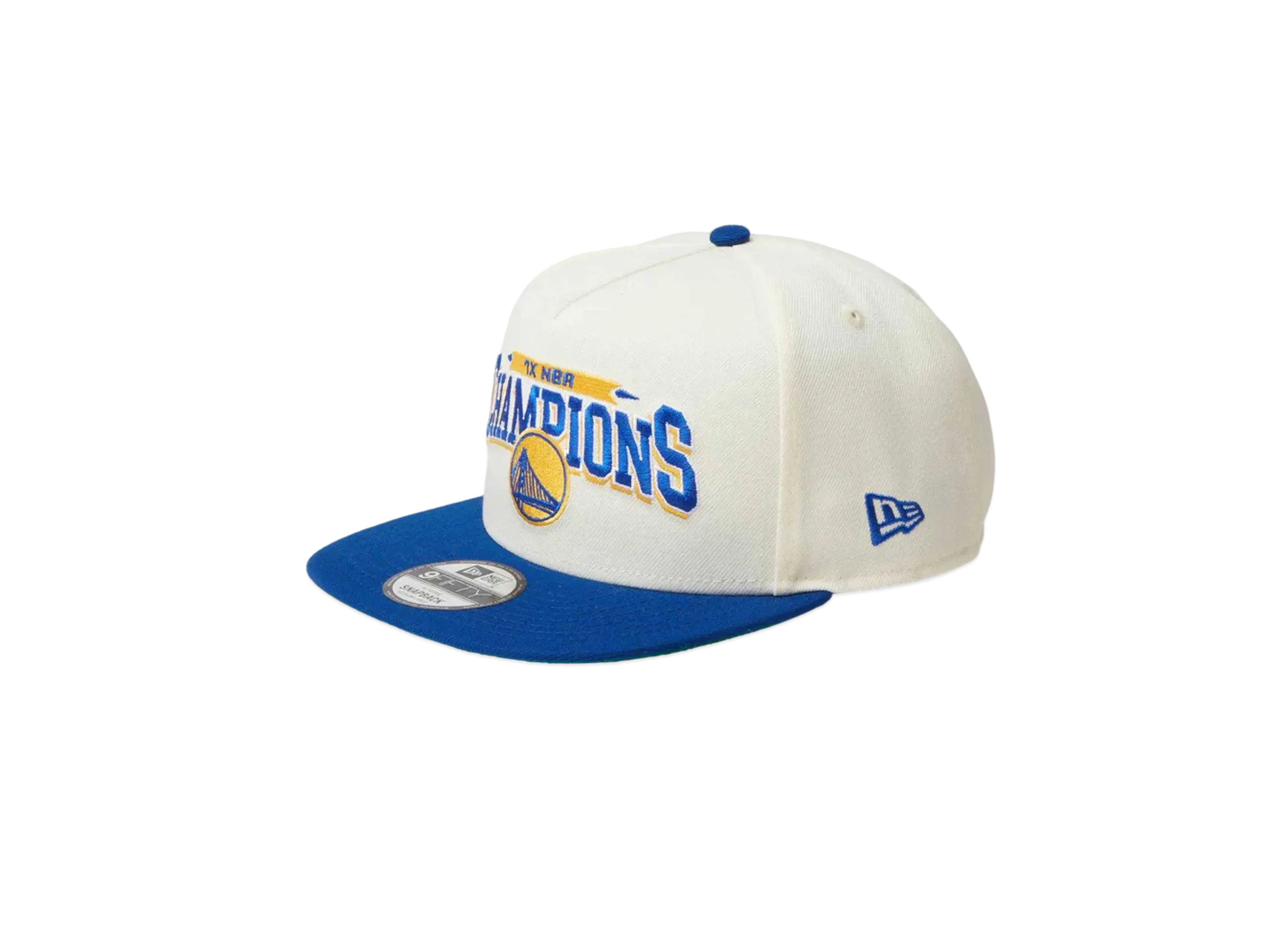 NEW ERA 9Fifty A-Frame NBA Champions Golden State Warriors Light Royal Visor "Chrome"