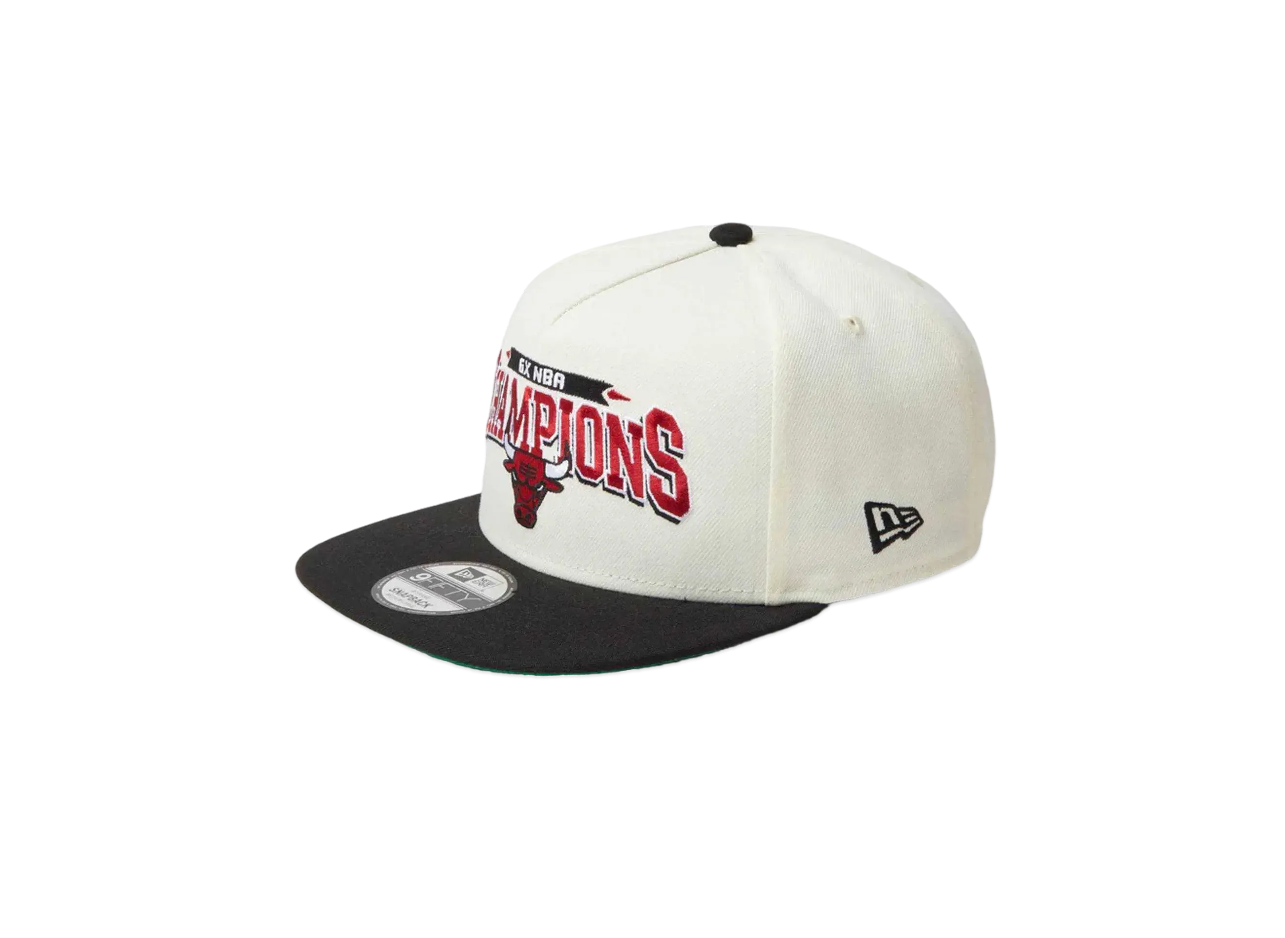 NEW ERA 9Fifty A-Frame NBA Champions Chicago Bulls Black Visor "Chrome"
